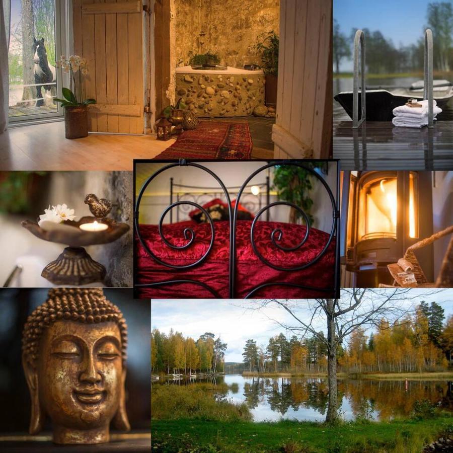 Romantic Spa Villa With Fireplace By The Lake Stjarnsund Ngoại thất bức ảnh